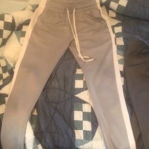 Royal Blue Gray Joggers W/ White trim